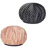 Gorro de ducha impermeable para mujer, elegante y atractivo, adecuado para usar en la ducha y la cocina, a prueba de aceite, de doble capa, engrosado, para uso doméstico