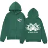 Sudadera con cremallera y estampado de estrellas, sudadera casual holgada, chaqueta tipo cárdigan para hombre