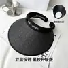 Sombrero de Sol de Verano Protector Solar de Ala Ancha Parte Superior Vacía Popular en Internet Mismo Estilo Anti-ultravioleta Parasol Cola Negra Doble Capa Sombrero de Paja Tejida