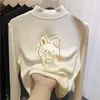 Top térmico de cuello medio forrado de forro polar para niñas, otoño e invierno, capa interior cálida, forrado de forro polar, camiseta de manga larga para niños mayores, moderno
