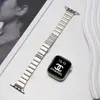Pulseira de Relógio Adequada para Apple iWatch Bambu de Uma Contas Metal Fivela Borboleta Cintura Fina Applewatch S10/11