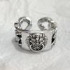 Anillo Pixiu de Plata Tailandesa con Diseño de Estilo Nacional Plata Tailandesa Anillo Retro de Tendencia Nacional Hip-Hop Elegante Estilo Étnico para Mujer Anillo Abierto
