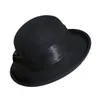 Rongmei 2026 Nuevo Sombrero Clásico Hepburn Transfronterizo con Ala Curva, Sombrero de Mezcla de Seda y Lana, Elegante Sombrero de Estilo Francés