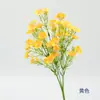 Buquê de casamento artificial com flores estreladas de Milão, acessórios para pequenas flores silvestres, decoração de mesa de jantar de restaurante ocidental