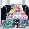 Amazon venda quente Sanrio série impresso cobertor adulto crianças desenhos animados coolomi cobertor de soneca engrossado