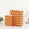 Suministro de Fábrica Bolsa de Regalo de Color Bolsa de Compras para Ropa Bolsa de Empaque Portátil Bolsa de Regalo de Piel de Vaca Blanca Impresión