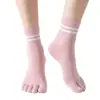 Calcetines de Moda de Primavera y Verano con Doble Banda y Separación de Dedos con Ligera Compresión, Calcetines Moldeadores Antideslizantes de Silicona con Separación de Dedos, Calcetines Profesionales Deportivos para Fitness y Yoga para Mujer
