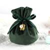 Bolsa de Dulces de Terciopelo para Boda Caja de Dulces de Tela de Terciopelo Caja de Dulces Acompañante para Boda China-Europea Bolsa de Regalo al por Mayor