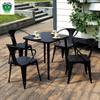 Aleación de Aluminio Exterior Plástico Madera Mesas y Sillas Patio Jardín Cafetería al Aire Libre Impermeable Exterior Balcón Pequeñas Mesas y Sillas de Ocio