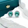 Brincos de Tarraxa de Zircônia na Cor Ovo de Pombo, Elegantes e Delicados, com um Temperamento de Alto Padrão, Brincos Ovais Adequados para o Dia a Dia, Brincos Versáteis para Mulheres