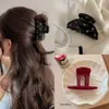 Gipsofila Ano Novo Clipe Vermelho Estilo Chinês Grampo de Cabelo Diamante Estrelado Meio Círculo Médio com Acessórios para Meio Cabelo