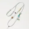 Lanyard de 2 mm 8 hebras tejido a mano joyería tejida cadena de clavícula ajustable de jade cuerda para colgar en el cuello venta al por mayor
