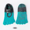 Calcetines de Yoga Pilates Studio Exclusivos de Cinco Dedos Palma Completa Antideslizantes Deportes de Interior Baile Bloque de Color Ropa Deportiva Zhuji