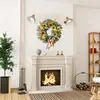 Guirlanda de Girassol Artificial com Laço para Porta - Decoração de Pendurar (Importado da Amazon)