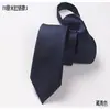 Gravata com Zíper Masculina Preguiçosa Fácil de Puxar 6CM Estreita Estilo Coreano Tendência Meninas Preto Puro Azul Claro Rosa Cinza Azul Marinho Roxo Vermelho