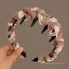 Faixa de Cabeça Floral Dentada Doce para Mulheres, Uso Diário ao Ar Livre, Faixa de Cabelo com Fita Superior de Caveira Alta, Prendedor de Cabelo Integrado, Acessório de Cabelo