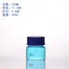 Frasco de Reagente GL80 Borossilicato Azul 1000mL Boca Larga Vidro com Escala Frasco para Experimento Químico Frasco de Amostragem