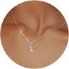 Nuevo Collar de Acero Inoxidable 2024 para Mujer con 26 Colgantes de Letras Inglesas, Joyería de Cuello Simple y Personalizada