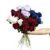 Flor de rosa artificial individual tela de seda flor falsa decoración, flor de seda, flor eterna, ramo de flores secas, flor artificial decoración del hogar