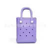 Bolsa de Playa de EVA Estilo Coreano con Opciones de Accesorios DIY, Bolso de Mano, Moda Europea y Americana, Bolso Perforado Lindo de Celebridad de Internet, Bolso Cruzado