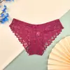 Bragas de Encaje Francés para Mujer Verano Sexy Moño Delgadas Huecas Transpirables Cintura Baja Entrepierna de Algodón Calzones para Mujer