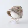 Gorro de estilo coreano para bebés y niños pequeños, sombrero moderno y versátil que cubre las orejas, nuevo sombrero retro de cuadros grandes para otoño/invierno para bebés