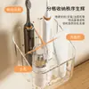 Estante Sencillo Compartimentado para Guardar Cepillos de Dientes, Artefacto de Almacenamiento para Baño Montado en la Pared sin Perforaciones, Estante de Almacenamiento para Pasta de Dientes y Cepillos de Dientes para el Hogar