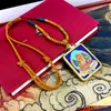 Gran Venta Tíbet Nepalés Thangka Puro Pintado a Mano Dios Amarillo de la Riqueza Núcleo de Tarjeta 4*5