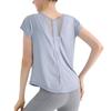 Camiseta deportiva de manga corta de secado rápido para mujer, transpirable, holgada, para fitness, para correr al aire libre, para yoga