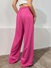 Pantalones deportivos transfronterizos europeos y americanos para mujer, holgados, adelgazantes, rectos, casuales, de cintura alta y pierna ancha, pantalones tipo maniquí.