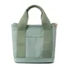 Bolsa Tote Pequeña con Cremallera, Bolso Japonés Mille-Feuille, Bolsa Pequeña de Lona, Bolso Portátil Fresco para Almacenamiento