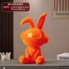 Adorno decorativo de terciopelo de conejo creativo y lindo para el hogar, para sala de estar, mueble de TV, entrada, escritorio, con un toque de alta gama, perfecto como regalo de inauguración