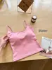 Top Camisola Sexy Adelgazante Espalda Descubierta para Mujer Almohadilla Integrada Chic Espalda Cruzada Sin Mangas