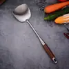 Acero inoxidable 304 utensilios de cocina Espátula de palisandro Colador Escurridor Pala para freír Juego de utensilios de cocina para el hogar Suministros de cocina al por mayor