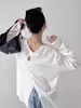 Top Delgado de Seda de Hielo Azul sin Espalda Estilo Coreano para Mujer, Cubierta de Verano para Aire Acondicionado, Camiseta Protectora Solar de Manga Larga para Mujer Petite