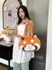 Bolsa de Mão Peluda de Animal Fofo de Desenho Animado, Bolsa Grande de Ombro Transversal para Meninas, Bolsa de Mão Pequena de Guaxinim Macia e Adorável