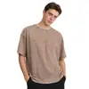 Camiseta Retro de Manga Corta de Algodón Puro, Holgada, Estampado Digital Personalizado Lavado, 230g, Personalizable con Diseños