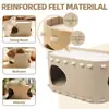 Nido de Gato de Fieltro, Rascador para Gatos, Casa para Gatos de una Pieza Resistente al Desgaste y que no Suelta Pelo, Casa para Gatos, Nido para Mascotas, Nido para Gatos de Doble Capa Engrosado