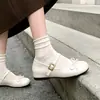Nueva colección de otoño 2026 para mujer: Zapatos de tacón bajo con punta fina, perfectos para combinar con faldas, ropa de noche, estilo ballet, zapatos planos Mary Jane JK