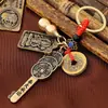 Latão Dinheiro dos Cinco Imperadores Pingente Chaveiro Zodiacal Doze Signos Chaveiro Atrator de Fortuna Ornamentos Acessórios para Reunião no Templo