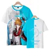 Venda Quente Transfronteiriça 2023 Novo AliExpress Amazon Suprimento Transfronteiriço Camiseta Masculina de Manga Curta com Estampa 3D