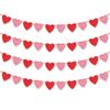 Decoración transfronteriza del día de San Valentín 2025, bandera de amor no tejida, diseño de sala de bodas europea y americana, flor en forma de corazón