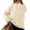 Suéter Tricotado Gola Redonda Outono e Inverno Patchwork de Renda Retrô para Mulheres 2025 Novo Estilo Solto Preguiçoso Roupas Femininas Espesso Estilo de Luxo Leve