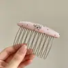 Pente invertido requintado e fofo para penteados estilo princesa, presilhas laterais para cabelo para mulheres, acessórios de cabelo com laço estilo coreano e presilhas de cabelo da moda para estilizar e arrumar fios soltos