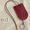 Bolsa de Llaves de Cuero Larga tipo Coreano Extraíble Accesorios para Colgar en el Cuello Colgante de Cuello Magnético Multifunción Soporte de Gafas de Sol de Cuero Collar