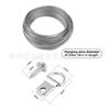 Gancho de cable de acero recubierto de plástico de 2 mm, marco de fotos fijo, kit de hardware de aluminio, gancho para fotos, gancho con hebilla en D