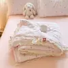 Colcha de Verão Refrescante Classe A, Borda de Algodão Lavado Puro, Colcha de Ar Condicionado, Colcha de Verão Lavável à Máquina, Núcleo Fino, Conjunto de Quatro Peças para Crianças