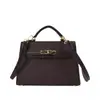 Bolsa Kelly de alta qualidade, leve e luxuosa com padrão de lichia para mulheres, uma bolsa de ombro/transversal elegante e versátil para a temporada de outono de 2026