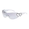[Personalizado] Gafas de sol a prueba de viento para mujer Y2K Milenio Sin montura de una sola pieza Estilo callejero Gafas deportivas transfronterizas de moda