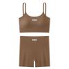 Traje Deportivo de Yoga con Envoltura Elástica sin Costuras para el Pecho, Cómodo, Cintura Alta, Abdomen Tonificado, Levanta Caderas, Bodybag, Hermoso Traje Interior para la Espalda, Mujer